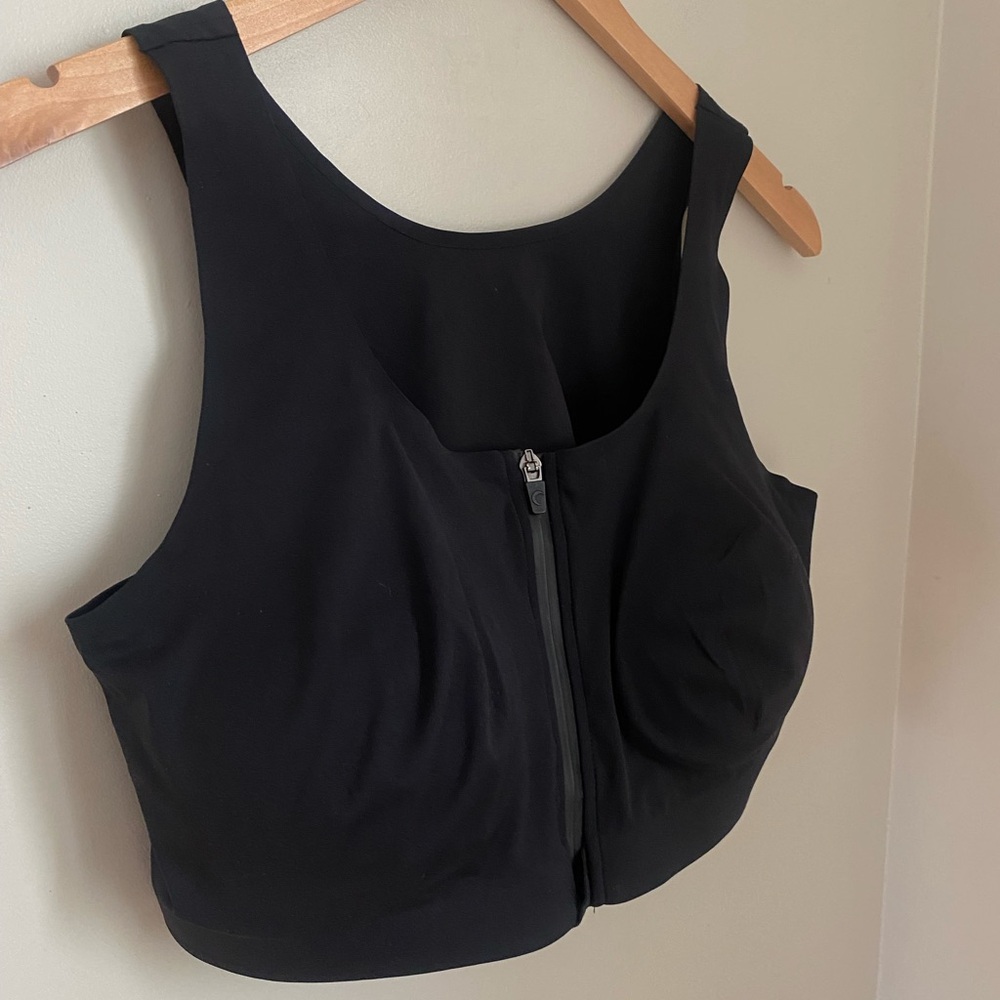 ZYIA Active Front-Zip Sports Bra in Black Size XL Gym Activewear Yoga - Picture 3 of 8